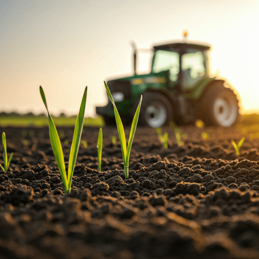Rich farm soil being examined
